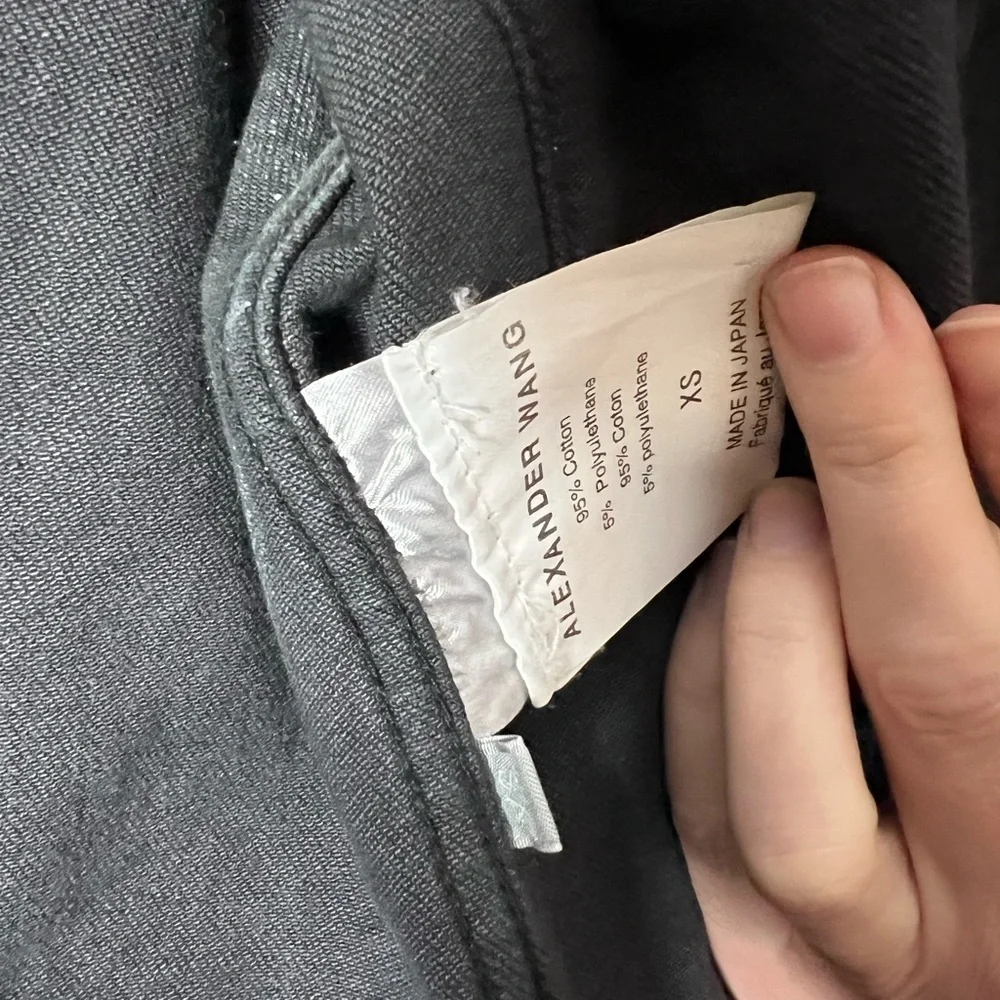 Alexander Wang Axle Crop Denim Black Jacket | XS